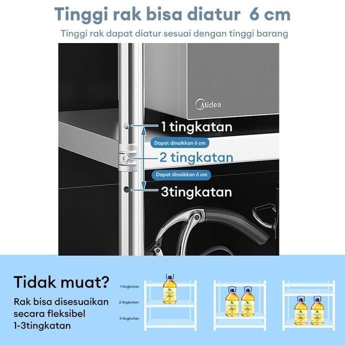 Yanda535 - Rak Dapur Multifungsi Rak Bawah Kolong Dapur Rak Kolong Dapur Serbaguna Meja Kompor Stain