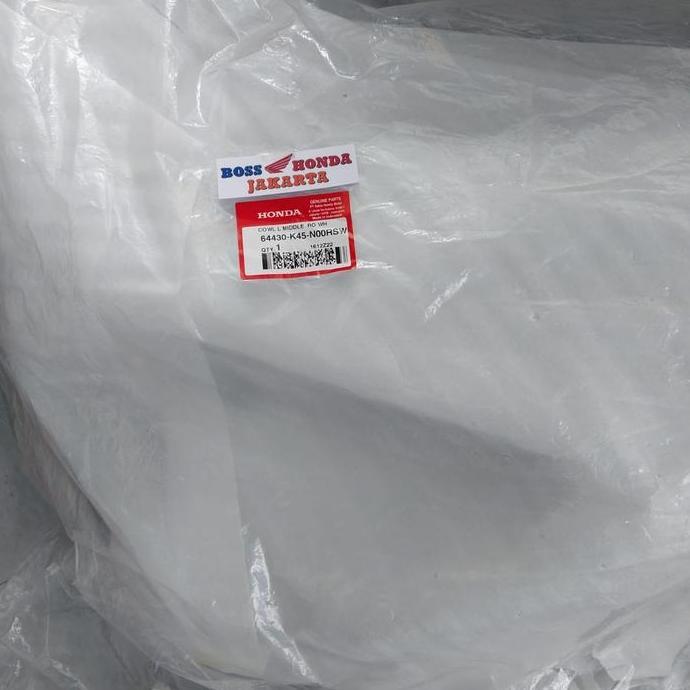 SPAREPART CBR 150 K45A : 64430-K45-N00RSW FAIRING KIRI PUTIH CBR 150 K45A LOKAL (2014 - 2016) ORI AH