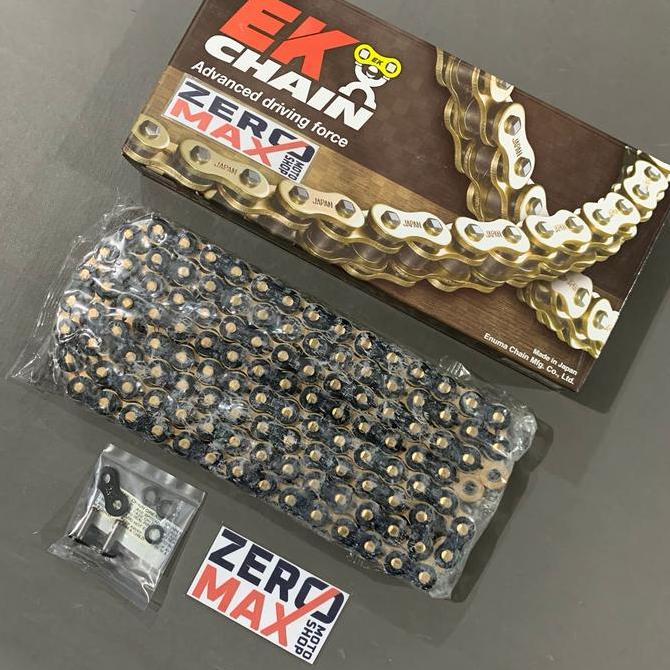 Rantai EK CHAIN JAPAN 520 SRX2 X-Ring Black Gold ZX25R ZX-25R ZX 25R