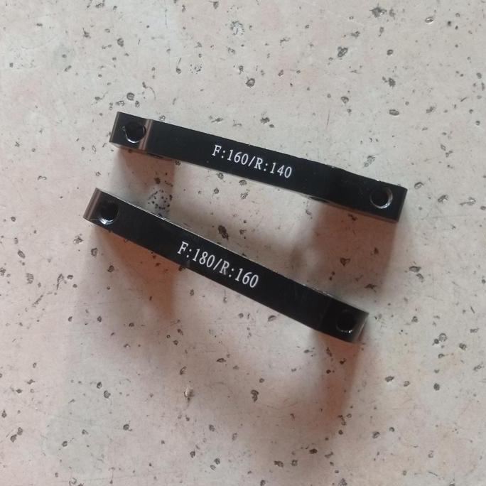 adaptor bracket caliper kaliper rem discbrake disc brake cakram sepeda F 160/R 140  F 180/R 160 mm