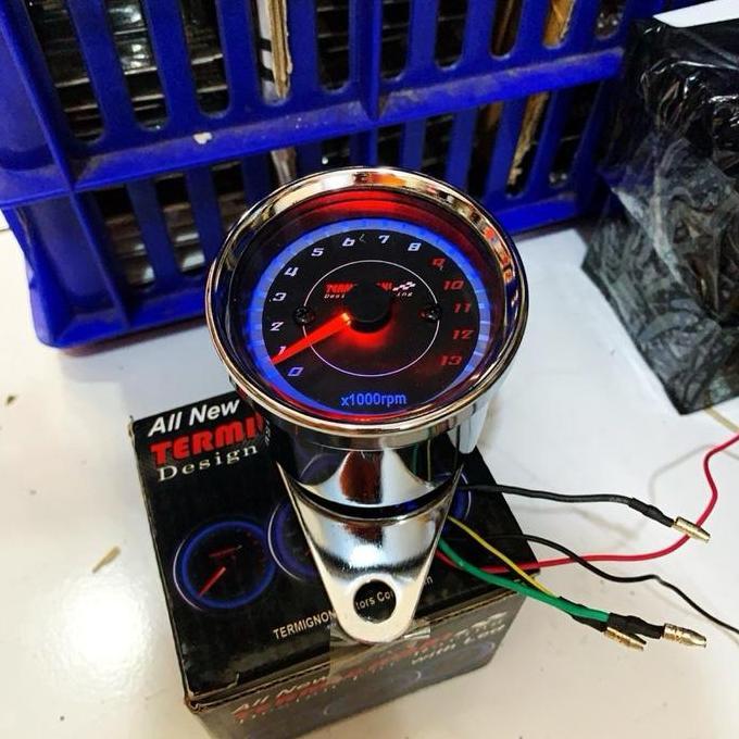 TACHOMETER RPM RACING LED JARUM UNIVERSAL MOTOR
