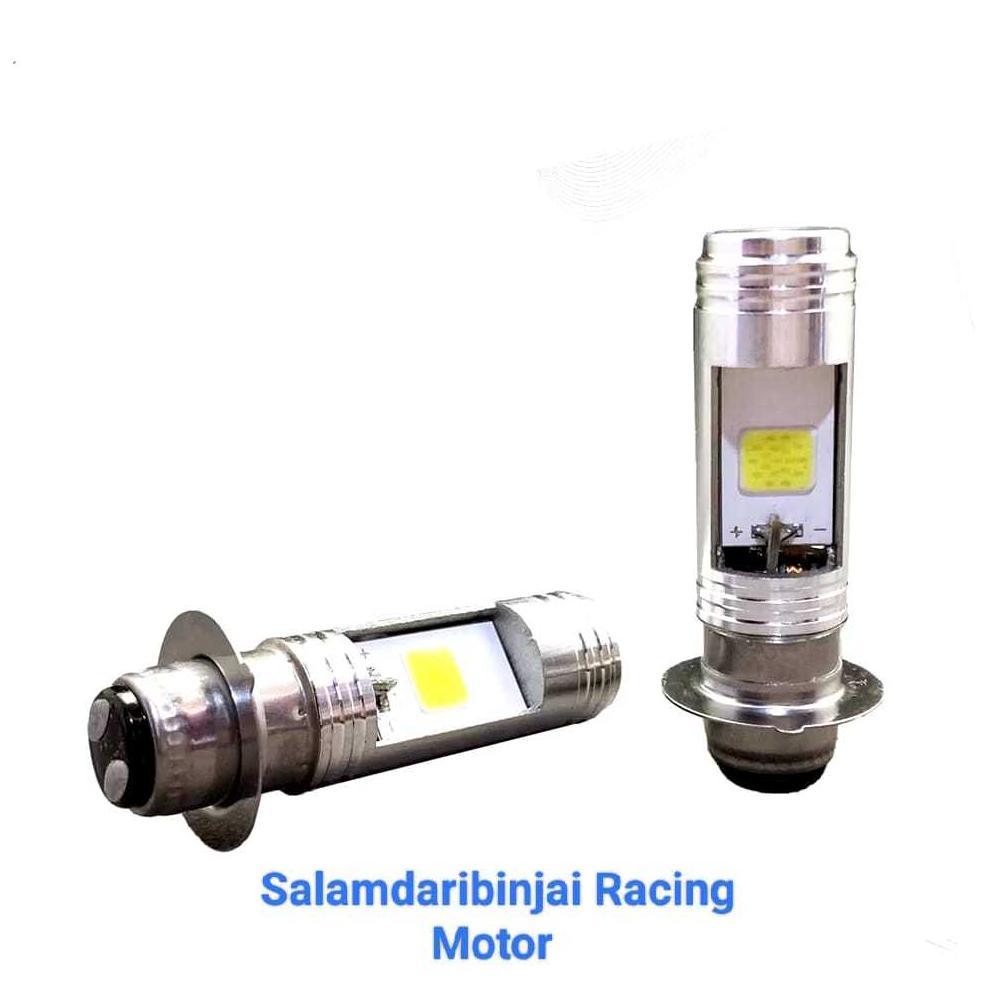 Tahan Lama Bohlam Lampu Depan H6 Acdc Led 12 Volt Kaki 1 Terang 2 Sisi Impor, Bholam Depan Ac Dc Mot