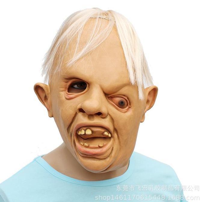 TOL-24 topeng latex karet wajah meleleh monster head mainan prank murah