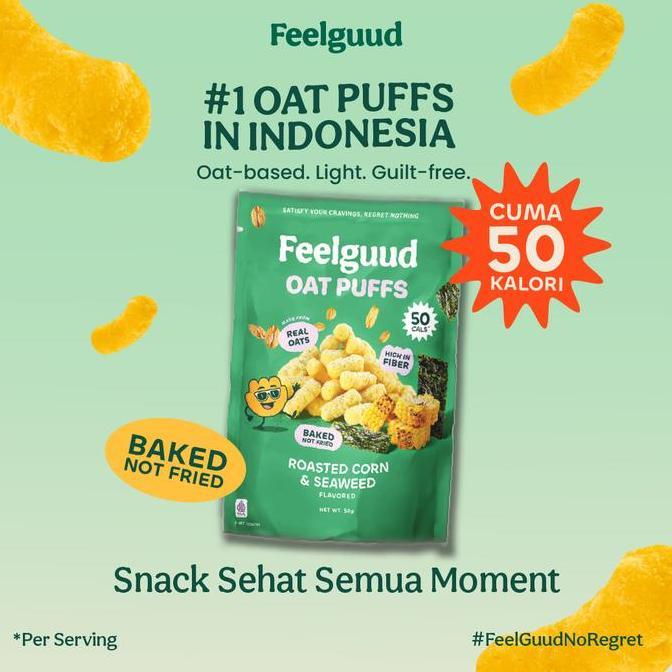 Feelguud Snack Sehat - Bundle isi 2 x 40g - Keju Cheddar + Rumput Laut + Jagung Bakar + Black Truffl