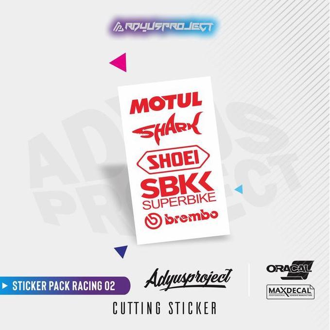 Sticker Racing Pack | Sticker Racing Pack Cutting Stiker | Racing 02 Sticker Motor Mobil