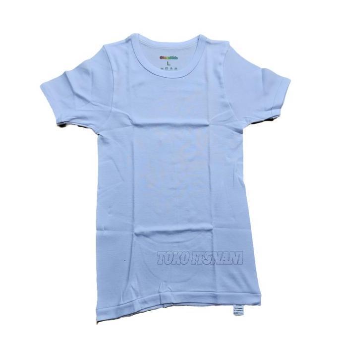 Kaos Oblong Anak Polos Gt Man Kids GTMK 03 | Atasan Putih Bahan Katun GtMan