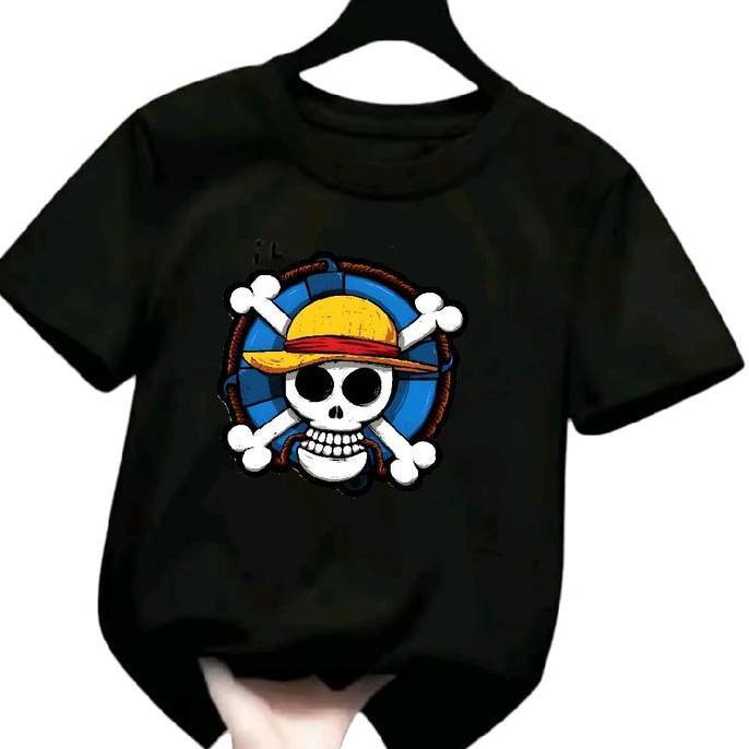 BAJU KAOS ANAK GAMBAR LOGO ONE PIECE OBLONG ATASAN ANAK USIA 1-12 TAHUN FASHION