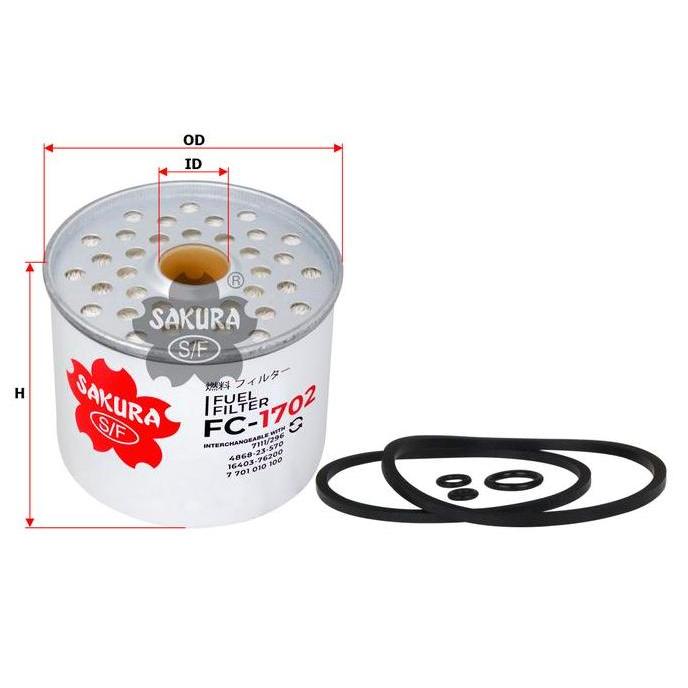 TERLARIS Filter Solar/Fuel Perkins Sakura FC-1702 gratis ongkir