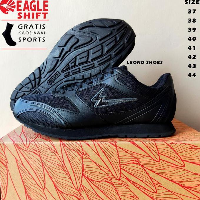 New Sepatu Sekolah Merk Eagle Shift Original Sepatu Sekolah Laki Laki Perempuan Dewasa Casual Hitam 