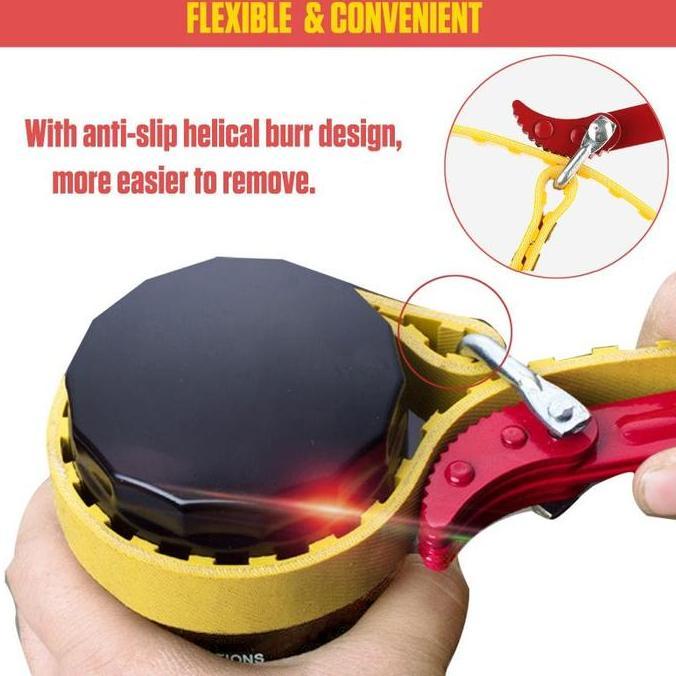 cod 12" Kunci Filter Oli Kulit Sabuk Alat Pembuka Filter Oli Mobil Un