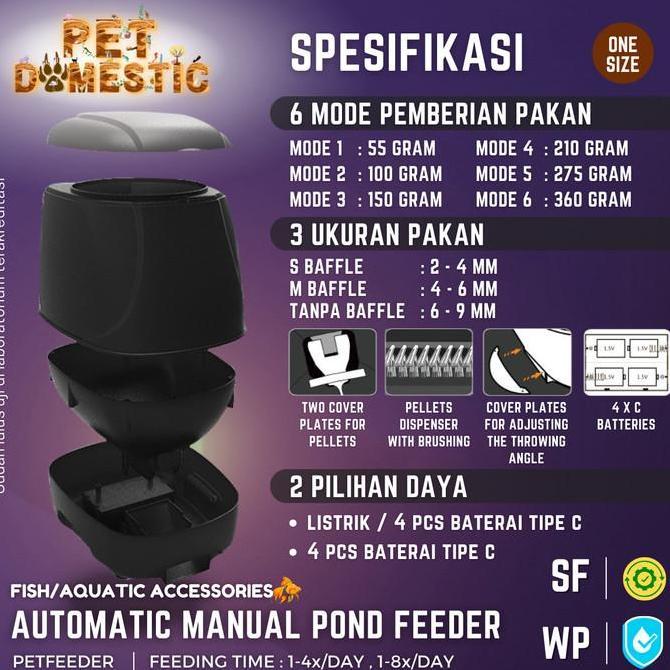 Ready Fish Pond Automatic Feeder 10L Otomatis Food Timer Auto Pemberi Pakan Makan Kolam ikan Koi Aut