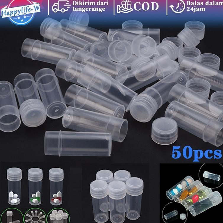 50Pcs/Set Botol Sampel 5Ml Botol Sampel Wadah Toples Sampel Toples Botol Mini Sample Bottle