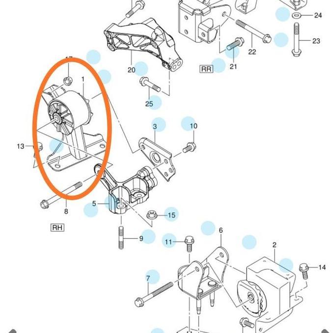 Engine mounting kanan suzuki karimun wagon r.