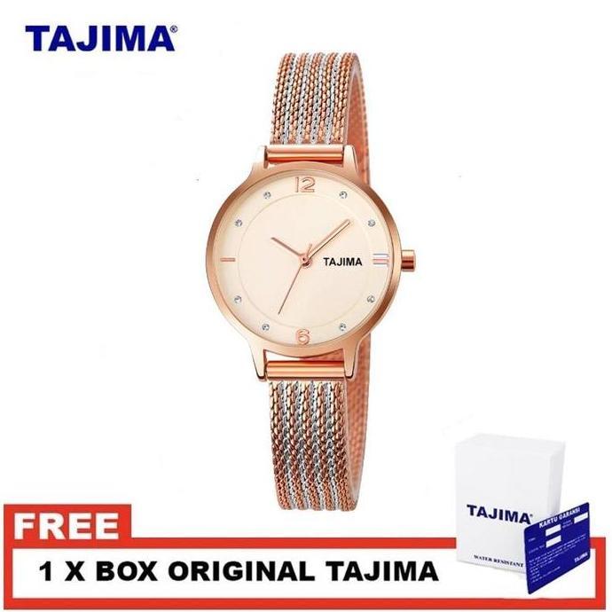 Jam Tangan Wanita Analog  Tajima 9236 Stainless Steel Original Quartz Watch