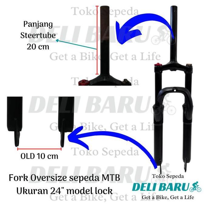 Fork 24 steel sepeda MTB garpu besi Oversize 28.6 suspension with lock preload travel 120