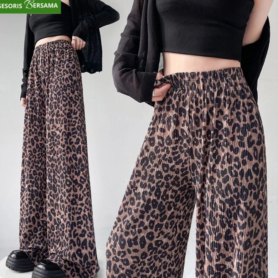 Rab Cpg537 Celana Panjang Leopard Motif Macan Kulot Bahan Karet Rayon Stretch