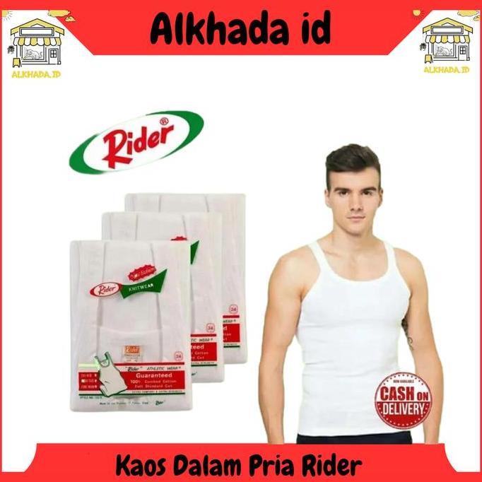 NEW GROSIR 3 PCS - SINGLET KAOS KUTANG PRIA DEWASA RIDER 125 B KATUN ADEM | KAOS DALAM PRIA DEWASA R