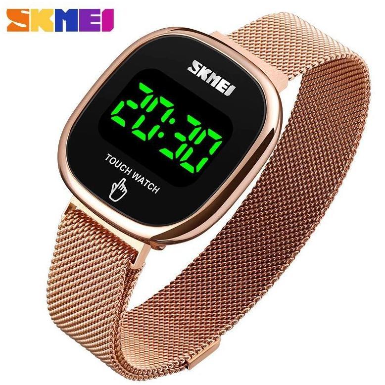 SKMEI 1589 Jam Tangan Wanita Digital Layar Sentuh Tali Stainless MGOS