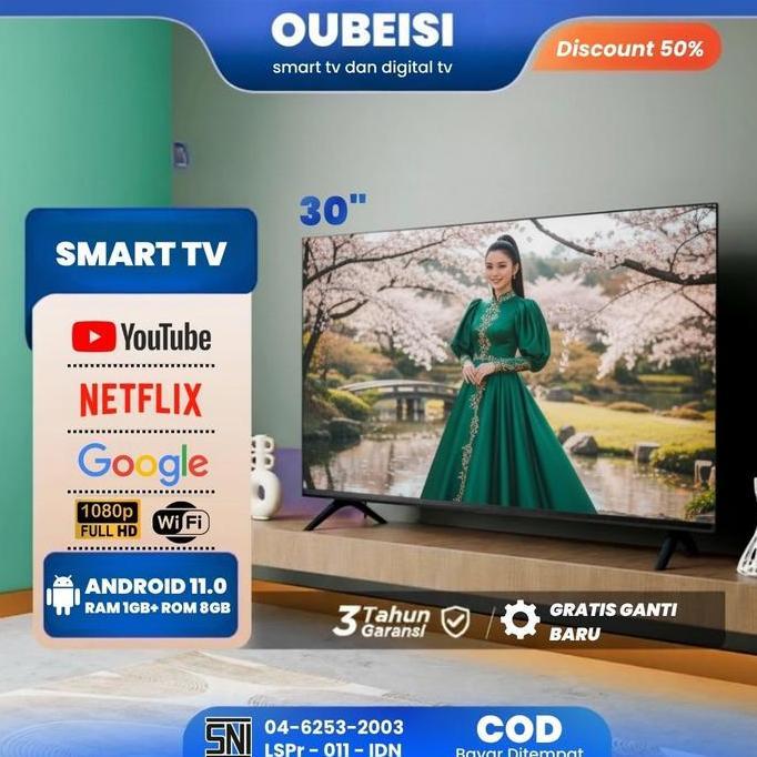 Citaviranah - OUBEISI TV LED SMART 24/25/27/30 Inch Full HD Televisi Murah 21 Inch 1680*1050 Resolus