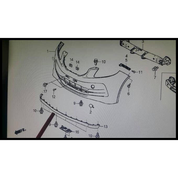 DISKON KARET LIDAH / SPOILER BUMPER DEPAN BRIO 