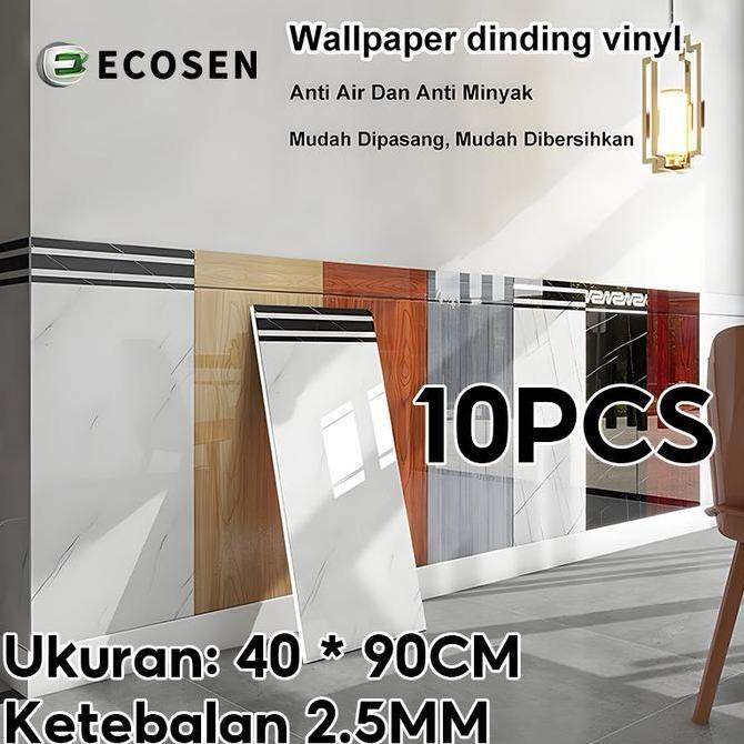 Ecosen Wallr Dinding Vinyl Marble 40 X 90 Cm Lantai Vinyl Keramik Marbel Granit Stiker Lemari Cabine