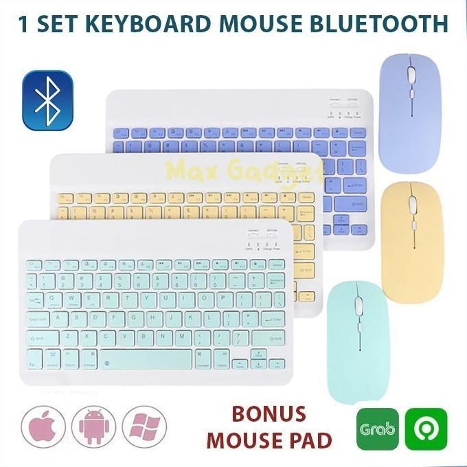 XIAOMI Samsung iPad Advan Tab Huawei Megapad 10 Inch Keyboard Bluetooth Mouse Tab Pad Tablet Kibord 