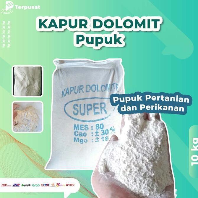 Per 10 Kg  Kapur Dolomit untuk Pertanian dan Perikanan pupuk tanaman Tanah Benih