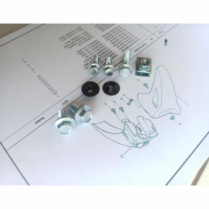 baut set spakbor depan honda kharisma supra x125 original