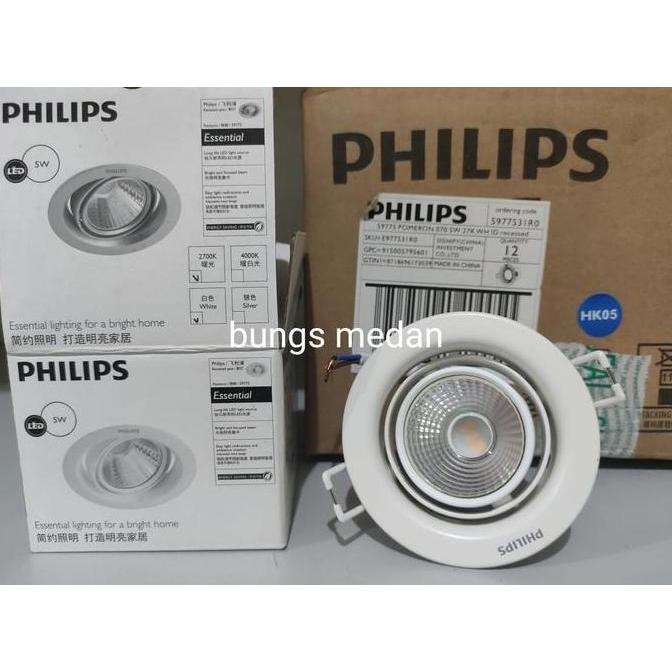TERBARU - LAMPU LED PHILIPS SOROT POMERON 5W 5WATT 5 WAT 2700K KUNING SPOT 59775