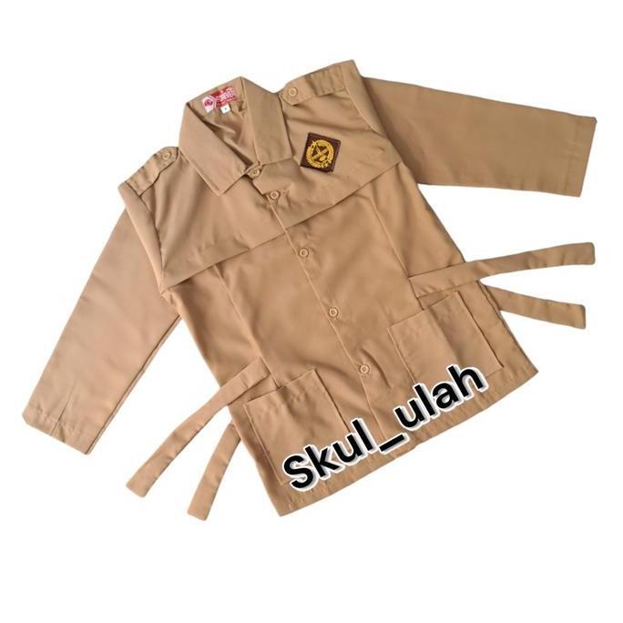 Baju Seragam Sekolah Pramuka SMP Cewek Lengan Panjang