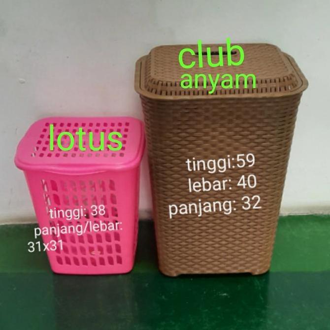 Keranjang Baju Kotor Plastik Lotus Penyimpanan Baju