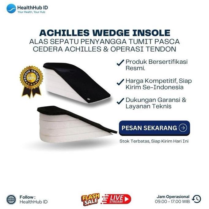 Achilles Wedge Insole Alas Sepatu Penyangga Tumit Pasca Cedera Achilles & Operasi Tendon