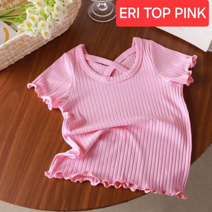 ERI TOP BAJU ATASAN ANAK CEWEK FASHION KAOS POLOS CASUAL STYLISH BLUS BLOUSE LUCU ALA KOREA JEPANG