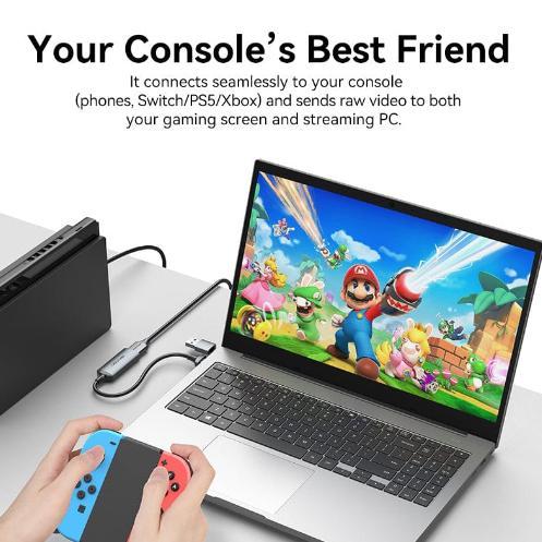 Vention HDMI Video Capture Card USB to HDMI Game Capture for Streaming