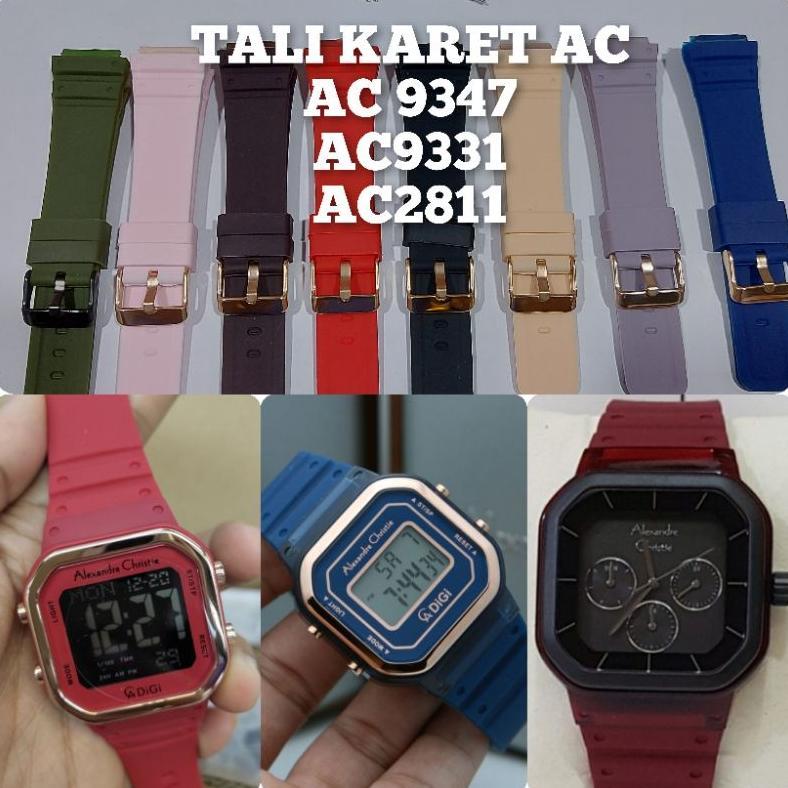 Tali jam tangan karet buat Alexandre christie AC 9347/9331/2811