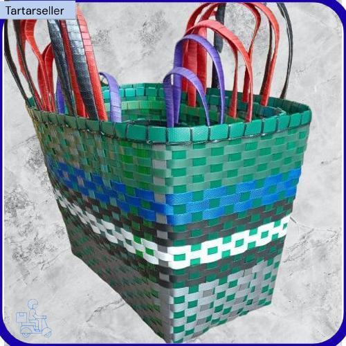 Tas Anyaman Plastik Kaca Premium / Tas Anyam Plastik Tebal Super Jumbo 5 Varian Ukuran / Tas Pasar P