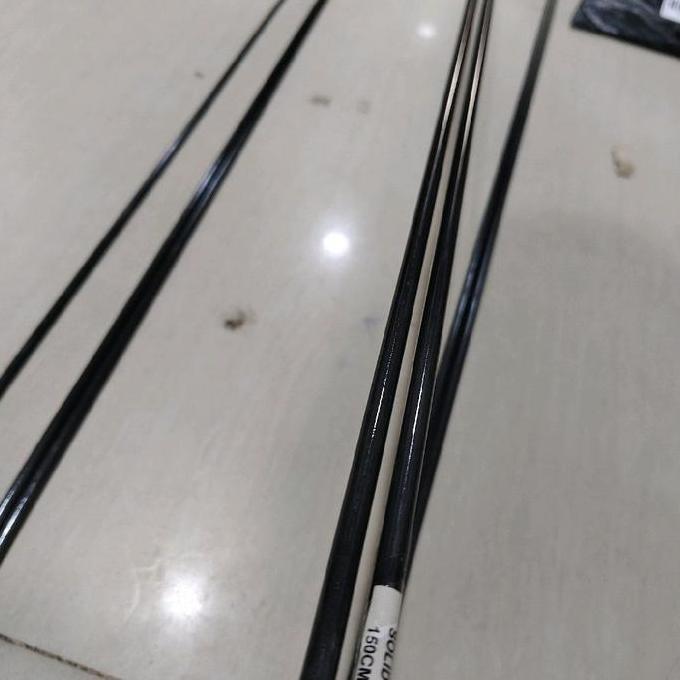 Procedere- Bahan Carbon Solid Blank Joran Label Putih 100 120 150 Cm Solid Carbon Kilap