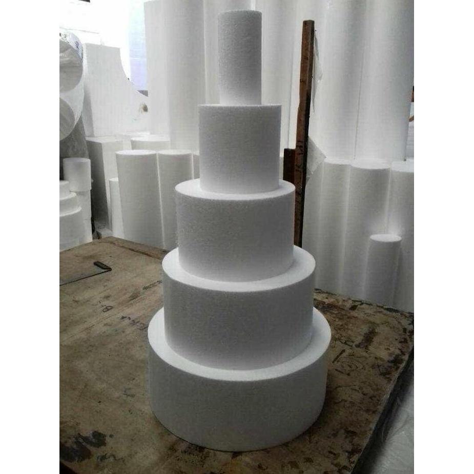 D20x18cm Gabus Styrofoam Bulat Dummy Cake