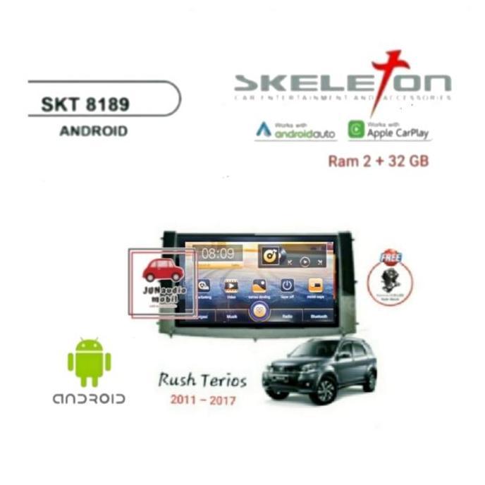 Head Unit Android Skeleton 7 Inch OEM Rush Terios 2012 Up + Kamera