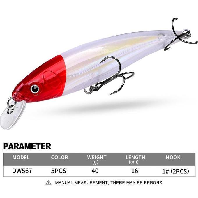 Procedere- Proberos  Umpan Pancing Ikan Lure Minnow Floating 40G/16Cm Mn056