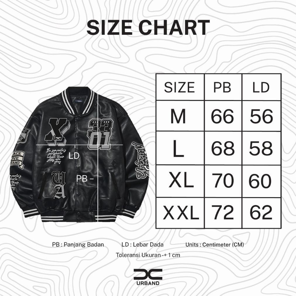 favorit x u a  jaket varsity baseball leather sintetis embroidery