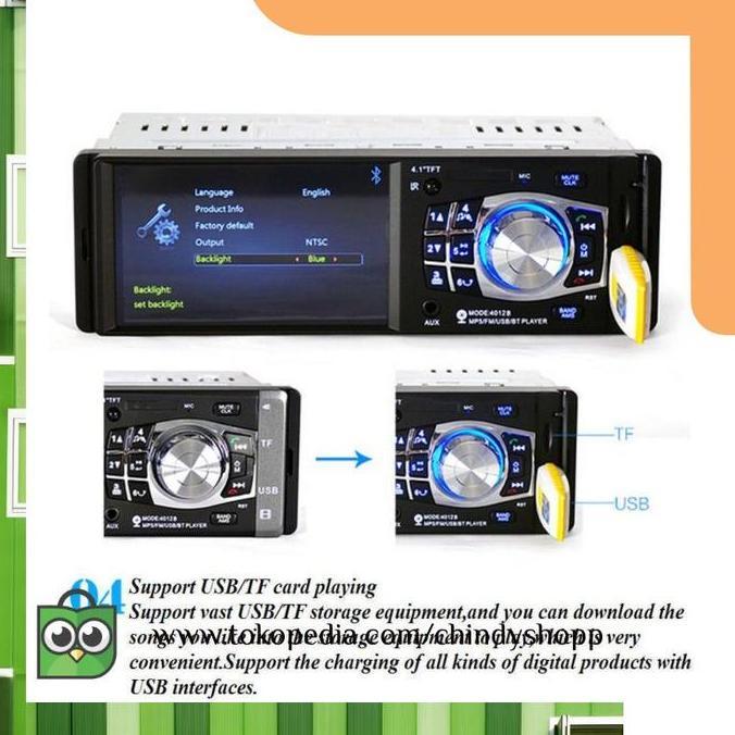 Grosir Headunit 1 Din 4.1 "single 1DIN Dengan MP3 Player Bluetooth