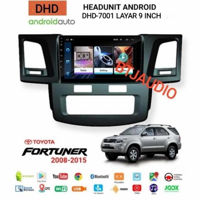 HEAD UNIT TAPE TV MOBIL ANDROID MERK ORCA SKELETON DHD UNTUK TOYOTA FORTUNER 2005-2015 LAYAR 9 INCH