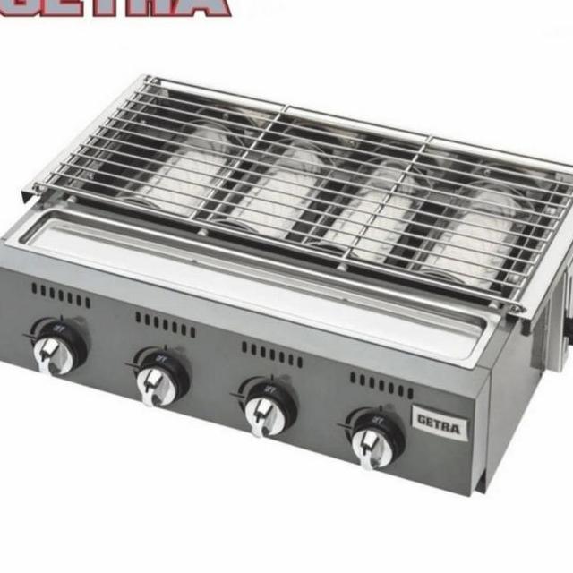Getra Grill Gas 4 Burner Ol4B Pemanggang Bbq Gas Komersil 4 Burner
