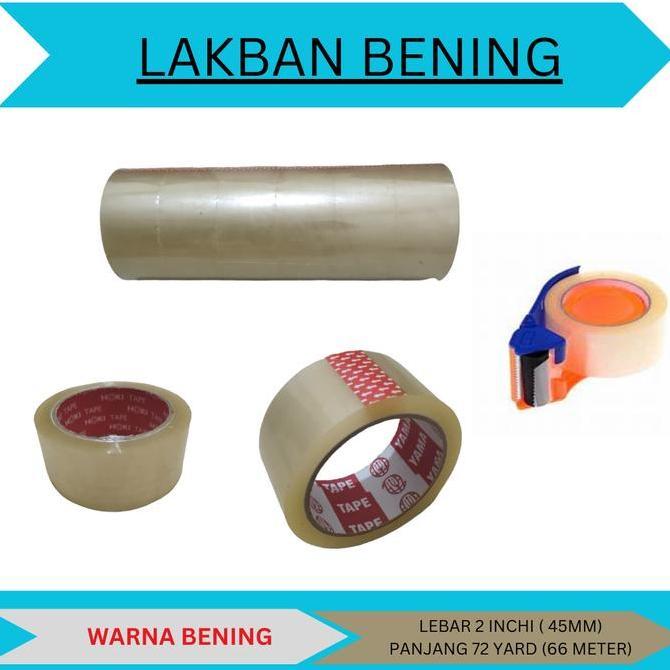 Lansungkirim- Lakban Bening 1 Dus , Pelekat Plastik
