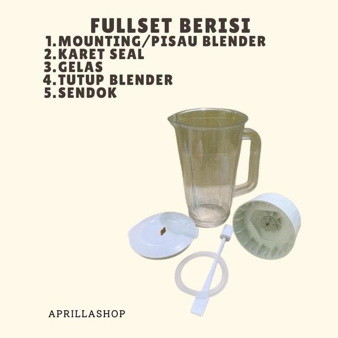 Dayanaputrisembilan - Set Lengkap Blender Miyako Baru / Gelas + Mounting Jus Blender Miyako Model Ba