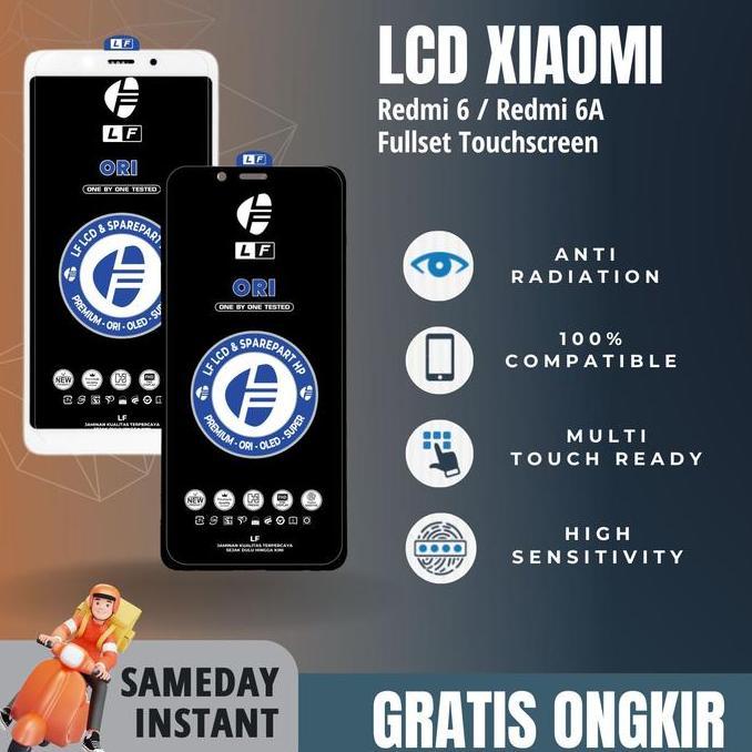 NEW LCD XIAOMI REDMI 6 / REDMI 6A FULLSET TOUCHSCREEN ORI