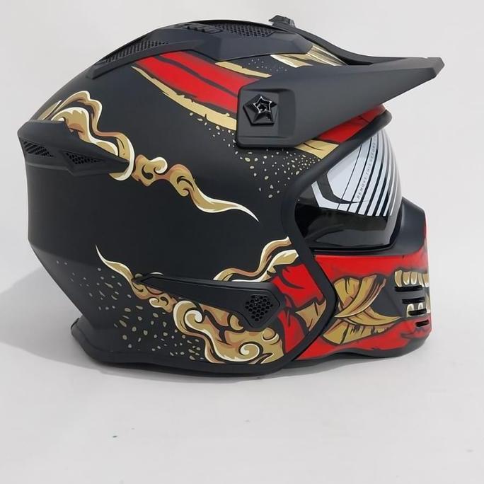NEW HELM JPX FULLFACE JPX MX 726 R MOTIF (ONGKIR 2 KILO) ORI