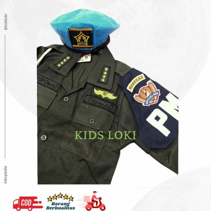 seragam polisi militer anak baju PM anak pakaian tentara anak baju profesi polisi militer anak DS