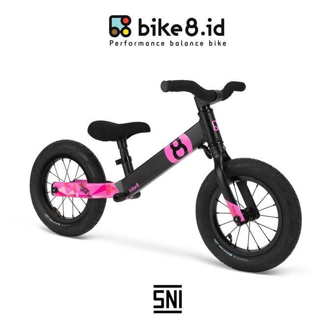 BIKE8 S-PRO Balance Bike Pushbike Sepeda Anak - BLACK PINK
